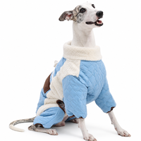 Combinaison pour chien, hiver, matelassée, intégrale, avec col en polaire et anneau pour laisse, combinaison chaude pour chien, tailles S-2XL