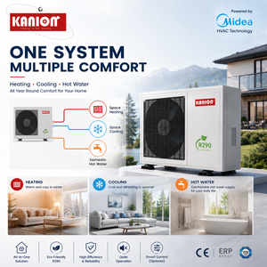 Bomba de Calor Aire-Agua Monobloque Midea OEM R290 A+++ con Inversor, Sistema de Calefacción para la UE, Italia, Alemania, España, Francia - Product Image 2