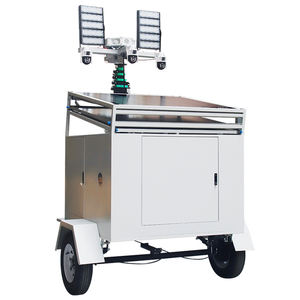 Torre de Luz Solar Autónoma sobre Remolque – Mástil Telescópico Eléctrico de 9m con Cámara CCTV para Operaciones de Construcción y Minería - Product Image 4