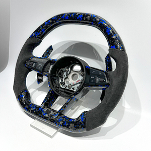 Volante Deportivo de Fibra de Carbono y Cuero para Automóvil, Compatible con R8 MK7 MK8 MK6 MK5 MK4 Polo GTI <span class=keywords><strong>GTD</strong></span> GTE <span class=keywords><strong>Golf</strong></span> R <span class=keywords><strong>Golf</strong></span> 7 <span class=keywords><strong>Golf</strong></span> <span class=keywords><strong>8</strong></span> - Product Image 2