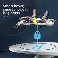 Avion de combat quadrirotor V18 pour débutants, en mousse EVA, 6 canaux, pour usage intérieur, avec recharge, pour figures aériennes
