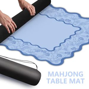 Manta para Mesa de Mahjong de 31.5 x 31.5 Pulgadas, Diseño BlueLace, Tapete para Juego de Mesa, Alfombra para Póker Doméstico - Product Image 4