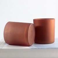 LANGXU 9x10cm 350ml koyu siyah 100% parafin balmumu lüks cam mumlar kavanozlar düğün parti için toptan