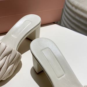 Sandalias de Tacón Alto de Diseñador de Lujo para Mujer, de Cuero Genuino, con Punta Abierta, Antideslizantes, para Verano - Product Image 2