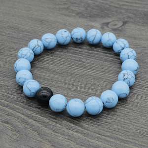 <span class=keywords><strong>Bracciale</strong></span> in Pietra <span class=keywords><strong>Naturale</strong></span> con Perle di <span class=keywords><strong>Turchese</strong></span> e Ossidiana, <span class=keywords><strong>Bracciale</strong></span> con Pietre Energetiche Curative ST046 - Product Image 5