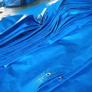 Ağır 120gsm su geçirmez polietilen branda havuz kapağı yalıtımlı muşamba balık gölet mavi Pe branda - Product Image 5