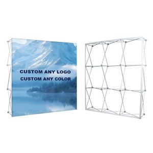10x8ft Eco-Friendly Fabric Pop up Display <b>Stand</b> Custom Color Logo Digital Printed Trade Show <b>Backdrop</b> Media Wall Photo Booth - Product Image 1