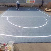 Terrain de basket-ball demi-terrain de 20x25 pieds pour extérieur, à vendre, jaune vert, chaussures de basket-ball, 5 ans