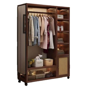 Armario con espejo y estantes de almacenamiento, diseño moderno, material de madera, para uso en dormitorio. - Product Image 5