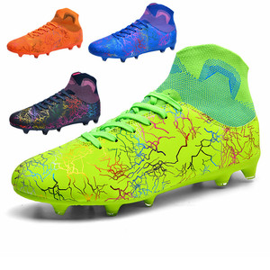 <span class=keywords><strong>Botas</strong></span> de <span class=keywords><strong>Fútbol</strong></span> Unisex de Caña Alta, Sintéticas <span class=keywords><strong>AG</strong></span>, Tacos Largos TF Moldeados, Zapatos de Entrenamiento para Adultos, <span class=keywords><strong>Césped</strong></span> <span class=keywords><strong>Artificial</strong></span>, Forro de Malla Transpirable - Product Image 1