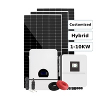 Panneaux photovoltaïques hors réseau 5 kW, système solaire hybride 1000W, système solaire complet 3 kW, système d'onduleur et de batterie 10 kW