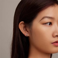 Nouveauté Boucles d'oreilles créoles pour femme, style occidental minimaliste unique, Hip Hop, géométriques, en argent sterling S925 massif, vente en gros