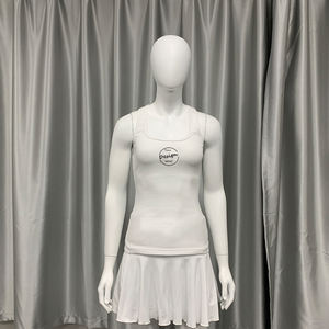 الشركة المصنعة شعار مخصص الرياضة ضئيلة النشطة ملابس صالة الألعاب الرياضية مضلع مثير بلا أكمام تانك قمم للنساء - Product Image 5