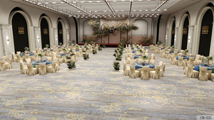 2024 phong cách mới axminster Thảm khách sạn chống cháy B1 tiêu chuẩn lễ cưới tiệc hội trường thảm - Product Image 4