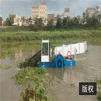 Récolteuse automatique de sargasses aquatiques, machine de nettoyage de rivière, récolteuse de jacinthe d'eau