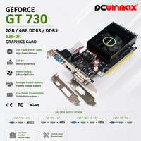 Tarjeta Gráfica PCWINMAX Geforce GT 730 2GB GDDR5 64Bit con Doble Ventilador, OEM ODM, Venta al por Mayor para PC de Escritorio de Oficina con Múltiples Monitores