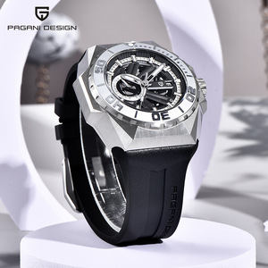 Pagani Design YS007 Watch <b>Automatic</b> Mechanical Movement Luxury Watch for Men Leather Silicone Relogio Masculino Men Watch - Product Image 5