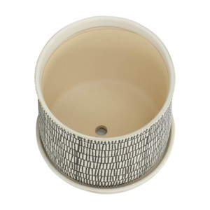 Set di Vasi in Ceramica Moderni per Piante da Interno ed Esterno, Decorazione per Piante Grasse e da Appartamento con Sottovasi - Product Image 4