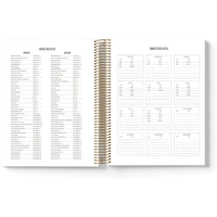 Myway 2026-2027 180 °   Planificateur quotidien et mensuel à couverture plate avec journal d'exercices, couverture en papier imperméable avec impression couleur, carnet