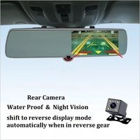 Caméra de tableau de bord DVR pour voiture tactile 5 pouces, 3 objectifs, enregistrement en boucle, vision nocturne