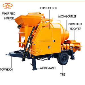 Bomba de Concreto Portátil a Diesel com Misturador 30m3/h Pumpcrete com Misturador - Product Image 6