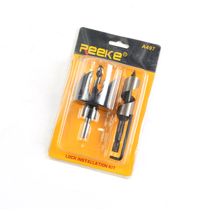 Kit de scies cloches réglables à quatre mâchoires pour le perçage de bois, portes, plaques de plâtre et matériaux durs – Assure une découpe précise - Product Image 1