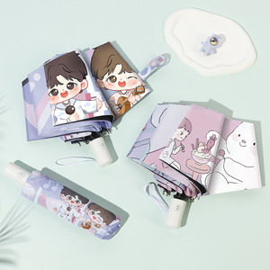 ร่มพับได้แบบยืดหดได้ ทำจากเหล็กและพลาสติก ลายการ์ตูนสร้างสรรค์ สำหรับโฆษณาและเป็นของขวัญ - Product Image 4