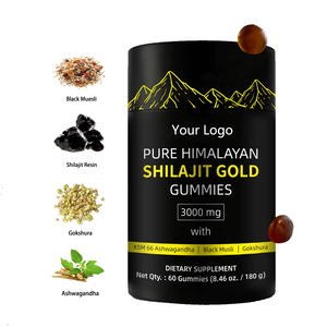 Siyah Muesli <span class=keywords><strong>Gokshura</strong></span> ve ashashandha Premium doğal maddeler ile Shilajit Gummies OEM ODM toplu toptan tedarik - Product Image 1