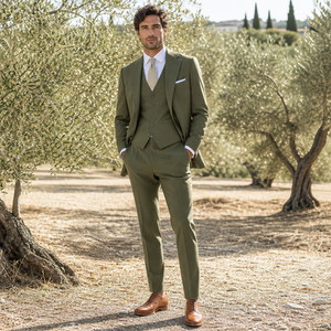 Completo di Alta Gamma a 5 Pezzi per Uomo, Vestibilità Slim, Ideale per <span class=keywords><strong>l</strong></span>'Ospite d'<span class=keywords><strong>Onore</strong></span> - Product Image 4