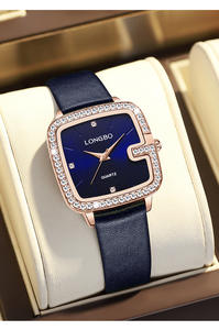 <span class=keywords><strong>LONGBO</strong></span> หน้าปัดขนาดใหญ่ดีไซน์คลาสสิก<span class=keywords><strong>นาฬิกา</strong></span>แฟชั่นผู้หญิงรูปตัว G <span class=keywords><strong>นาฬิกา</strong></span>หนังควอตซ์ผู้หญิงที่หรูหรา<span class=keywords><strong>นาฬิกา</strong></span>ผู้หญิงของขวัญ - Product Image 2