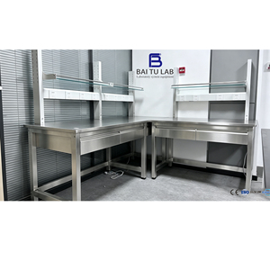 Banc de laboratoire médical en acier inoxydable 304 avec armoire mobile pour les laboratoires de tests <span class=keywords><strong>CDC</strong></span> Grassroots, salle blanche GMP SEFA8M, laboratoire Baitu. - Product Image 3