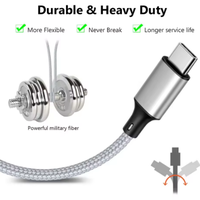 Câble de charge rapide et de transfert de données 3 en 1 en nylon tressé de 1 m ou personnalisé, type C, pour iPhone, pour téléphone Samsung, vente chaude