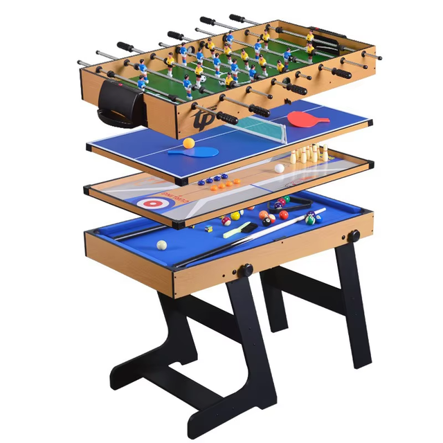 Folding Multi Game Table Tennis Billiards Entertainment Pool Table Wholesale Mini 5 in 1 Unisex Table Football