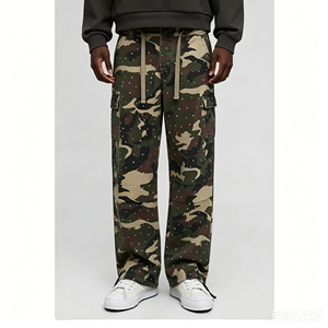 Pantalones de trabajo de camuflaje de largo completo para hombre, estilo urbano, antipilling, de peso pesado, para verano y otoño, con proceso de costura de diamante, venta al por mayor - Product Image 5