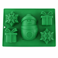 Moule à dessert en silicone 5 cavités Bonhomme de neige Flocon de neige