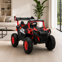 Voiture électrique pour enfants avec suspension à ressorts, amortissement par airbag, confort de conduite silencieux, roues tout-terrain en EVA