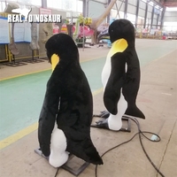 Statue artificielle de pingouin Animatronic, personnalisation des animaux marins d'aquarium