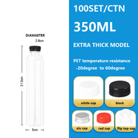 100ml 150ml 200ml 300ml 350ml 400ml 500ml 550ml 1000ml ml Bouteille de boisson PET Bouteille en plastique d'eau de source minérale de jus de lait