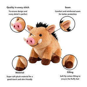 Regalo para niños, Animal <span class=keywords><strong>de</strong></span> <span class=keywords><strong>peluche</strong></span> Súper suave, <span class=keywords><strong>peluche</strong></span> <span class=keywords><strong>de</strong></span> jabalí salvaje, juguete creativo <span class=keywords><strong>de</strong></span> simulación, muñeco <span class=keywords><strong>de</strong></span> <span class=keywords><strong>peluche</strong></span> <span class=keywords><strong>de</strong></span> jabalí - Product Image 6