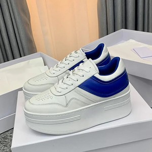 Designer Block <span class=keywords><strong>Sneakers</strong></span> donna Senior scarpe <span class=keywords><strong>bianche</strong></span> <span class=keywords><strong>con</strong></span> <span class=keywords><strong>zeppa</strong></span> <span class=keywords><strong>con</strong></span> suola in pelle di vitello scarpe Casual da passeggio scarpe <span class=keywords><strong>con</strong></span> plateau - Product Image 2