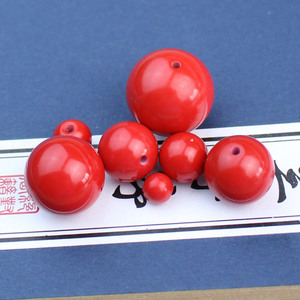Cinnabar Loose Beads Round <b>Red</b> 6mm 8mm 10mm 12mm 14mm For DIY Jewelry Making Buddhist Prayer Beads Necklaces <b>Bracelets</b> - Product Image 1