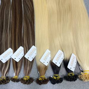 Las cutículas de Vietnam conservaron el cabello humano preadherido Extensiones de cabello de punta plana de doble estiramiento Estilo natural - Product Image 6