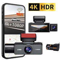 Caméra embarquée 2 canaux 4K avant et arrière, enregistreur vidéo de voiture 1080P, boîte noire, Wifi, GPS, vision nocturne, caméra embarquée pour voitures