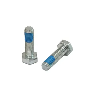 M4 stainless steel hex bolt nylok surface treatment self locking screw anti-loose nylok bolt