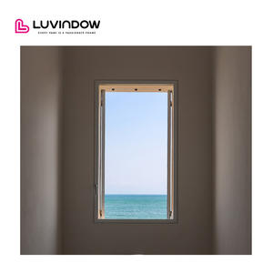 Ventana abatible de <span class=keywords><strong>serie</strong></span> alta moderna, Marco <span class=keywords><strong>cero</strong></span>, cristal completo, pantalla magnética de estilo abierto, diseño Horizontal Simple para Villa - Product Image 1