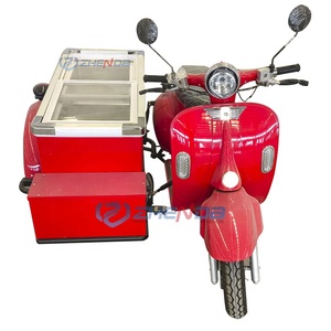 Chariot de restauration électrique à trois roues pour extérieur avec réfrigérateur, chariot de courses mobile, stand de vente ambulant, présentoir à snacks - Product Image 3