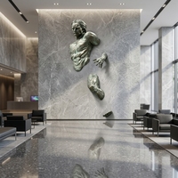 Sculpture d'art métallique, La lutte intérieure - Œuvre d'art modulaire en bronze exprimant la liberté contre le confinement, Sculpture en bronze