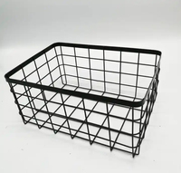 Groothandel Vierkante Vorm Op Maat Gemaakte Mandjes IJzerdraad Metalen Opbergmand voor Thuis Woonkamer Goedkoop Populair