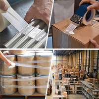 Rouleau d'emballage de feuillard renforcé en fibre de verre thermofusible simple face Adhésif imperméable Bi-Way Cross Mesh Filament Tape