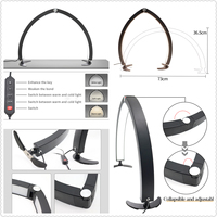 Usine Vente Demi Lune Ongles Lampe De Bureau Professionnel Tatouage Salon Beauté Cils Demi Lune Arc Anneau Lumière pour Manucure Ongles